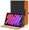 Hülle für iPad mini A17 Pro/iPad mini 7 2024 / iPad mini 6 2021 8,3 Zoll 2021 Leder Schutzhülle mit Tasche und Stifthalter, Auto Schlaf/Aufwach Funktion Smart Cover mit Stand Funktion - Schwarz