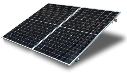 Montageset 2er für 2 Solarmodule Balkonkraftwerk Typ-4 Stockschrauben Hochkant-Verlegung Solarhalterung Befestigungssystem auf Carports Garten Pavillons Gartenhäuser