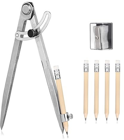 LALAGO Compas pointu 200 mm, à réglage rapide 200 mm, pour le travail du bois, la menuiserie, la menuiserie