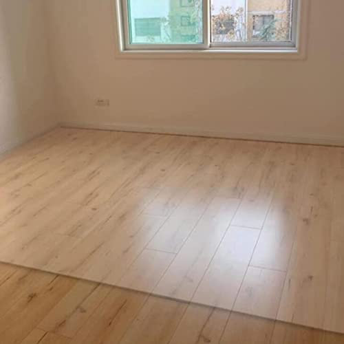 Transparente PVC-Bodenschutzmatte 1.5mm Bodenschutzmatte, Bürostuhl Unterlage, Hartboden Teppich for Parkett, Büro/ Küche/Garten, Transparent,110/130/150cm breit,Qualität Transparent Glasklar 100% Kra