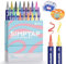 Arrtx 24 marqueurs à peinture acrylique couleur, pointe de type pinceau, avec valve améliorée, pour peinture sur roche, créations, bois, toile, verre, cadeau de Saint-Valentin
