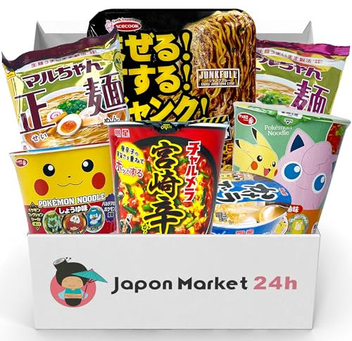 JAPON MARKET - Pack 7 Ramen Japonais Authentique Avec Nouilles Japonaises - Importé, Box Nourriture Japonaise - Japonais Food, Nouilles Instantanées - 7 Ramen Japonais Savoureux De Cuisine Asiatique
