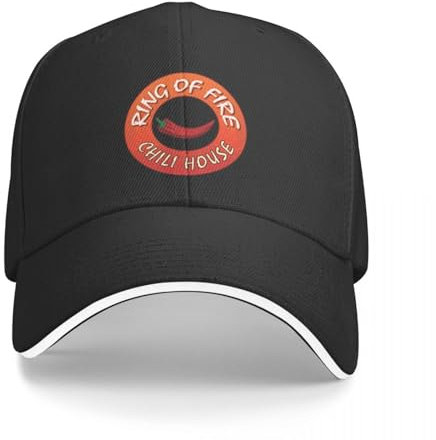 BEABAG Basecap Ring of Fire Chili House GTA Baseballkappe Gentleman Hut Große Größe Hut Strandtasche Kappen Frauen Männer