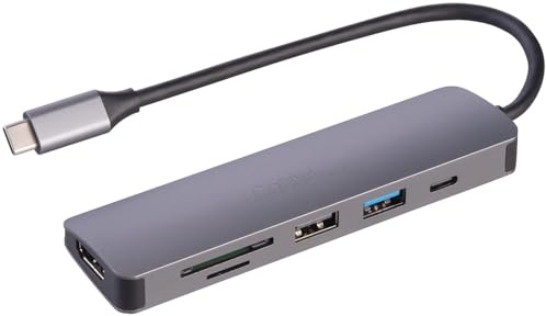 Callstel Hub: 6in1-Dockingstation, 4K HDMI, USB-C, PD bis 100 W, 2X USB-A 3.2/2.0 (HDMI Adapter, Multiport, Externe Festplatte)