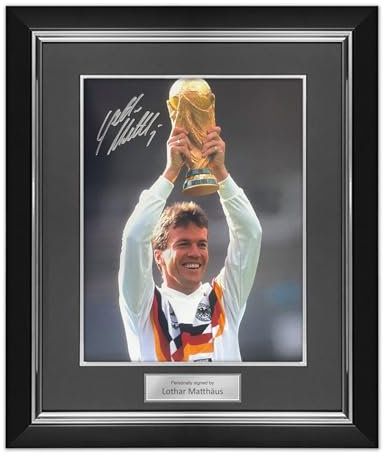 Lothar Matthäus Signed Germany Photo: World Cup Winner. Deluxe Frame