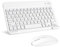 SOPPY Tastiera e Mouse Bluetooth Portatili, Mini Tastiera Universale Ricaricabile per Tablet，Tastiera Wireless per iPad/Samsung Tab/Lenovo Tab/iOS/Android/Windows, Layout Italiano (Bianco)