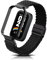 PaceBid Cinturino per Xiaomi Smart Band 9 Active(Xiaomi Mi Band 9 Active), Uomini Donne Intrecciato Nylon Magnetico Elastico Watch Band per Xiaomi Smart Band 9 Active/Xiaomi Redmi Smart Band 3 - Nero