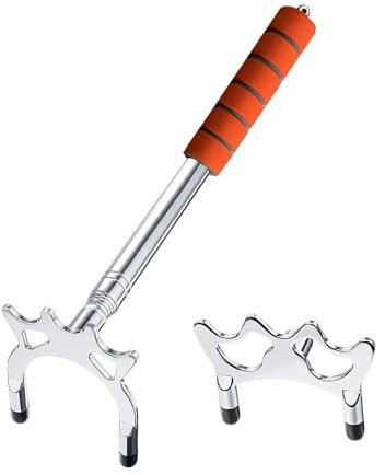 Baoblaze Ponte per Stecca da Biliardo Retrattile Ponte per Stecca da Biliardo da Competizione Rimovibile per Principianti Ponte Leggero per Snooker da Biliardo, Argento 2 Rastrelliere