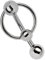 Modern Nature Piercing-Schmuck Intimpiercing Titan Banane in 1,6 x 8 mm mit 5 mm Lochkugel und Klemm-Ring