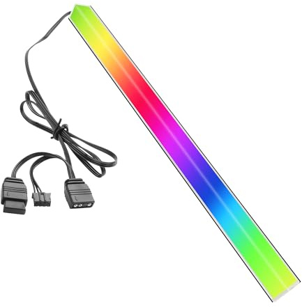 YAODHAOD 30CM ARGB Doppelseitig LED-Streifen Magnetsaugen 5V 3-Pin adressierbar 16 Millionen Farben für ASUS AURA/ MSI Mystic Light und anderen Computergehäuse-Lichtleisten