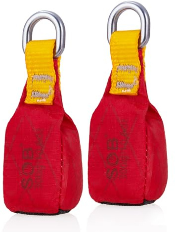 SOB Outdoor Wurftasche für Arboristen und Klettern – 2 Stück mit D-Ring, Mehrzwecktasche für Felsen und Bäume (Klettersandbag) (Red, 300g)