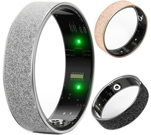 Anillo inteligente, anillo de fitness para hombre y mujer, para iPhone 16, 15, 14, 13, 12 Pro Max, Samsung Galaxy S25, 24, 23, anillo de seguimiento de sueño saludable con frecuencia cardíaca y