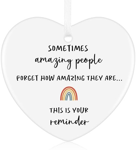 Tenare 2026 You Are Amazing Gifts, Thank You Pendant Gift, Rainbow Style | Sometimes People Forget How Amazing They Are, Sentimental Well Done Gift, You're Amazing Pendant for Mentor Friend Family