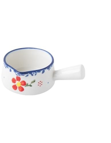 Salsera Mini salsera de cerámica, 1,7 oz/50 ml, salsera de cerámica, jarra for salsa de vaca lechera con mango suave, perfecta for aderezos for ensaladas, caldo, crema y leche Jarra para salsa(Light B