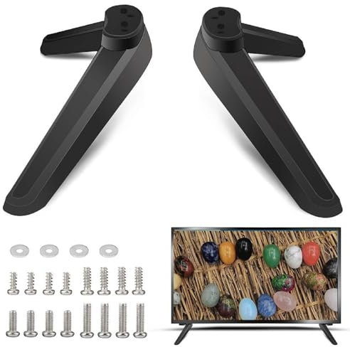 2 Pcs TV Legs, Universal TV Stand, Table Holder Stand with Screws, TV Base Pedestal Feet TV Stand Mount Legs 17mm-20mm Easy Install