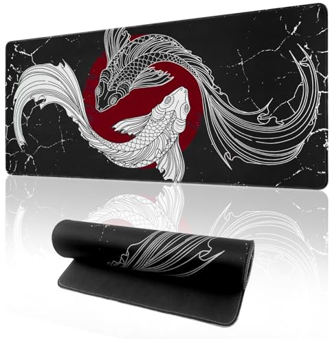 Zindoo Gaming Mouse Pad Anime Large Desk Mat, XXL Mouse Mat Extended (900x400mm), Non-Slip Japanese Keyboard Mat Laptop Pad, Gaming Mousepad with Stitched Edges, Large Mouse Mats for Desk Home Office