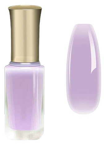 Jelly Nail Polish,Translucent Purple Nail Polish - Quick Dry & Long Lasting Clear Pale Purple Nail Varnish - Breathable Water Based Neutral Color Nail Varnish,French Manicure for Women Girls