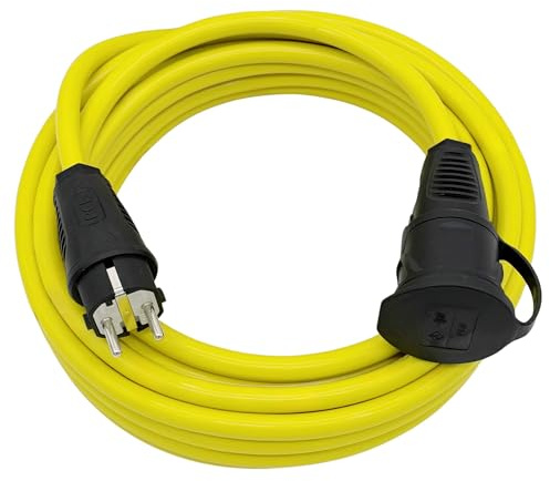 Verlängerungskabel Kabel H07BQ-F 3x2,5mm² Outdoor Außen IP44 in GELB 25m