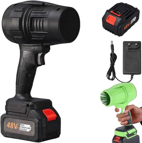 Seese Pro Souffleur Aspirateur Électrique sans Fil - Portable, 35000 RPM Ultra Puissant, 40 Minutes d'Autonomie, Léger pour Jardin, Cour, Feuilles, Pelouse (Black,1 Batterie)