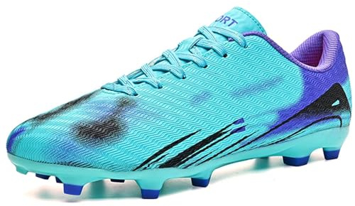 BAODLE Botas de fútbol para niños FG/AG para exteriores, para hombre y mujer, zapatos de fútbol para niñas, zapatillas de entrenamiento profesionales, Fg Luna, 42 EU