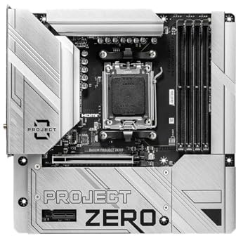 Scheda madre Fit For MSI B650M PROJECT ZERO con supporto AM5, CPU 7900X, 7800X3D, 7600 MHz, 4xDDR5, 256 GB, HDMI, M.2, NVME, PCIe 4.0, SATA3, mATX scheda madre