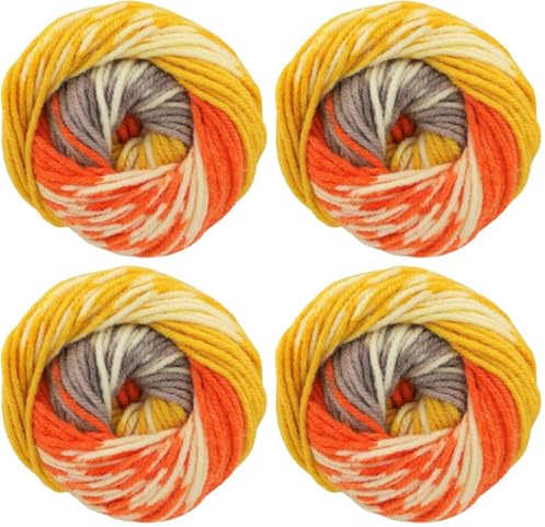 King Cole Nordic Chunky Knitting Yarn Self Patterning Fair Isle Wool 150g Ball (Linnea 4822) (Pack of 4)