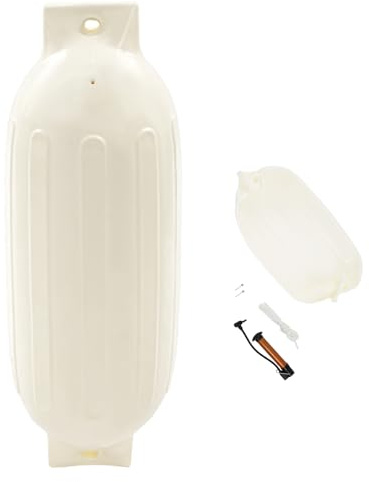 ROGONPDK Båtfender med pump, skeppsblåsare, långfender uppblåsbar, fenderbåt, båtskydd, fender långfender för båt, för kanoter, gummibåtar och segelbåtar