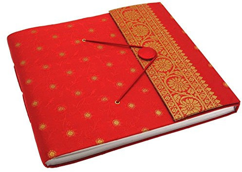 Paper High Fair Trade Fotoalbum Sari 240 x 260 mm groß - rot