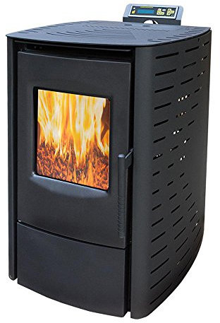NEMAXX® P6 Pelletofen 6 kW bis 120m³ – Elektrokamin mit ECO-Modus, Wi-Fi Ready, Wochen-Timer & Überhitzungsthermostat für effizientes Heizen – Schwarz