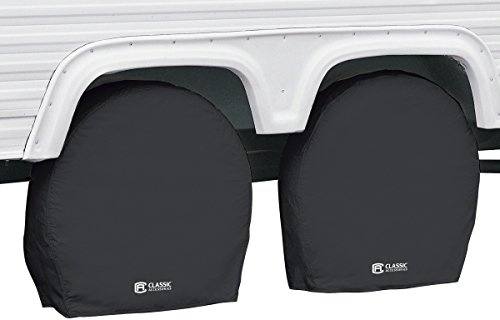 Classic Accessories Over Drive RV Wheel Covers, Wheels 27-30 Diameter, 8.75 Tire Width, Black