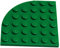 LEGO 20 Plate, Round Corner 6 x 6 green