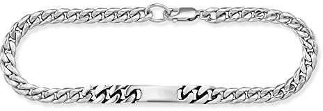 cai Herren Armband 925/- Sterling Silber 21cm glänzend ohne Stein Silbergrau 132260289-21