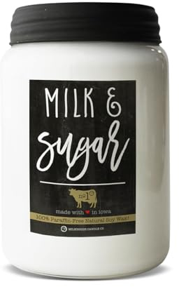 Milkhouse Candle Company Soy Scented Candles, Milk & Sugar, 26 Oz