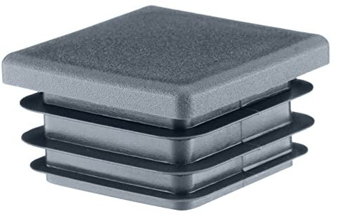 EMFA Lamellenstopfen für Vierkantrohr 100x100 mm Anthrazit 10 Stück Rohrstopfen 100x100 Vierkantrohr Kunststoff vierkant 10x10 cm Stopfen Abdeckung Rohrabdeckung für Formrohr Endkappe