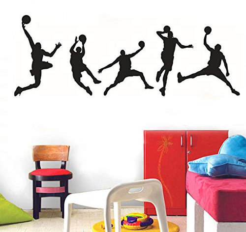 Wandaufkleber Stunt Fahrrad Silhouette,Hevoiok Modern Dekor Abnehmbar BMX Wohnkultur Wandtattoo Aufkleber Wall Decals Tapete für Wohnzimmer Ornament Schlafzimmer (Schwarzer)