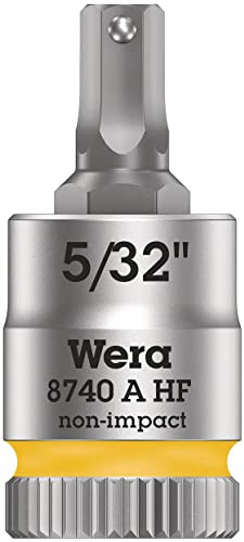 Wera 05003385001 8740 A HF Zyklop Bitnuss mit 1/4 Zoll-Antrieb mit Haltefunktion, 5/32 Zoll