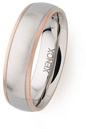 XENOX X2252/62 Herren Ring Edelstahl Bicolor Rose 19,7 mm Größe 62