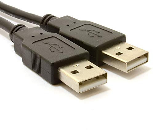 Cavo da USB a USB, USB 3.0 maschio a maschio tipo A per trasferimento dati compatibile con hard disk, laptop, lettore DVD, TV, hub USB 3.0, monitor, fotocamera, set up box e altro ancora 1,5 m