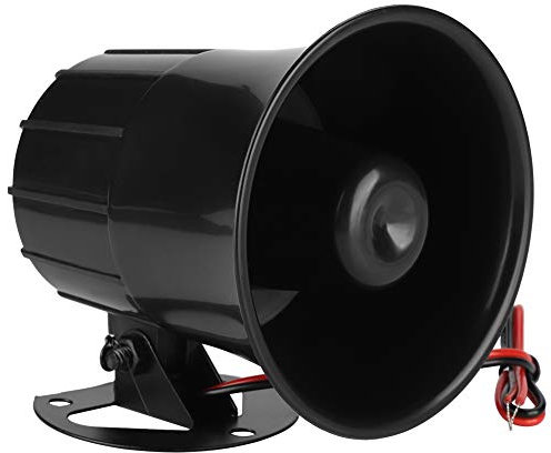 Sirène Alarme Extérieure 110dB 12V Fort Klaxon Intérieur Extérieur Système de Protection de Sécurité à Domicile Alarme Maison Filaire Noir