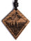 treeforce Berge Natur Holzkette, Halskette, Schlüsselanhänger, Talisman oder Auto- Anhänger 3 in 1 DIY Schmuck, Handmade, nachhaltig und vegan aus Holz