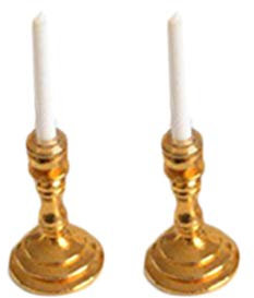 EXCEART Puppenhaus Kerzenhalter Miniatur Holz Kerzenhalter mit Kerzen 1:12 Startseite Puppenhaus Dekoration Zubehör Bonsai