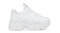 BOSANOVA Zapatillas con Total Look Blanco, Detalle de Trekking en los Cordones y Ligera Suela de Plataforma de 6,5 cm. Cierre con Cordones. Calzado para Mujer Blanco 37