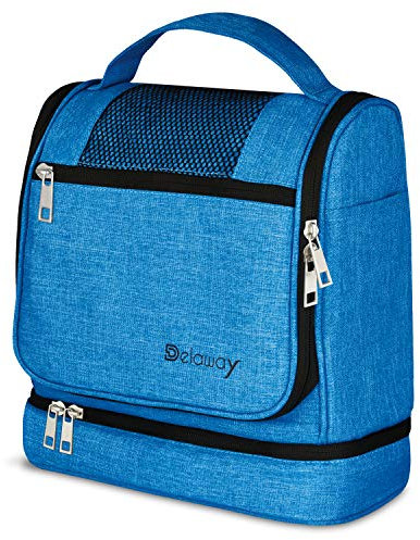 DELAWAY Trousse de Toilette XXL à Suspendre - Qualité Supérieure - Design 2023, Bleu Clair, XL