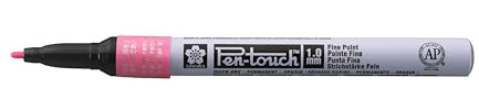 SAKURA Pen-Touch Fine Fluorescent Pink Marker - Pigment Solvent-Ink - 1 mm Feder - Multi-Surface Permanentmarker - Ideal für den industriellen Einsatz