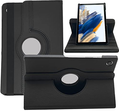 Dlahaby Hülle für Samsung Galaxy Tab A8 10.5 SM-X200/X205/X207, 360 Grad Drehung mit Standfunktion Schutzhülle für Samsung Galaxy Tab A8 10,5 Zoll 2021 Tablet,Schwarz