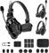 Hollyland Solidcom C1 Full-Duplex Wireless Headset Intercom System for 1100ft Communication Group Talk, Single-Ear Headset with 1 Master & 2 Remote Headphone（3 Users）
