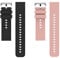 Popglory 2PCS Remplacement bracelet de Montre connectée P66/P95 22mm,1 bracelet en silicone rose + 1 bracelet en silicone noir