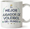 MUGFFINS Tazas para JUGADOR DE VOLEIBOL hombre - En Español - Mejor del Mundo - 11 oz / 330 ml - Regalo original y divertido