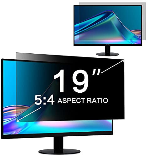 ZOEGAA Privacy Film 19 Inch Monitor 5:4 Aspect Ratio, Removable Monitor Privacy Screen 19 Inch & Anti Blue Light Anti-Glare Privacy Film 19 Inch Monitor for Hp/Dell/Acer/Lenovo/ThinkPad/Asus