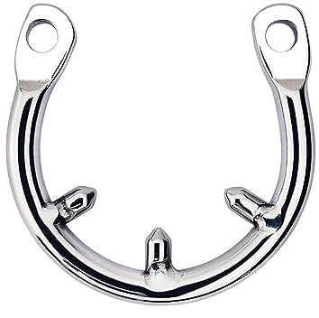 SeLgurFos Keuschheitskäfig mit Katheter Schnappring, Herren Flacher Metall Peniskäfig, Chastity Cage Lock SM Bondage Sexspielzeug für Männer (Anti-release ring)